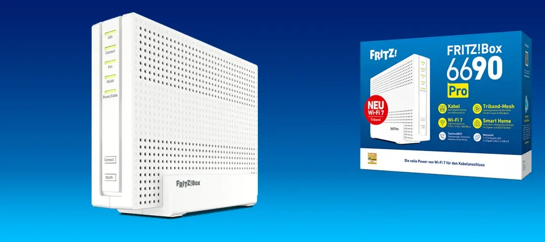 FRITZ!Box 6690 Pro, Highspeed-Internet, WLAN und Smart Home am Kabelanschluss
